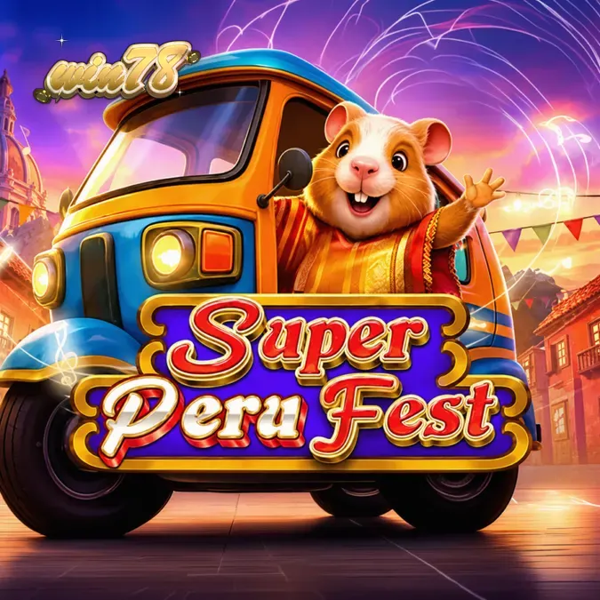 Giao diện trò chơi Super Peru Fest với các biểu tượng văn hóa Peru rực rỡ